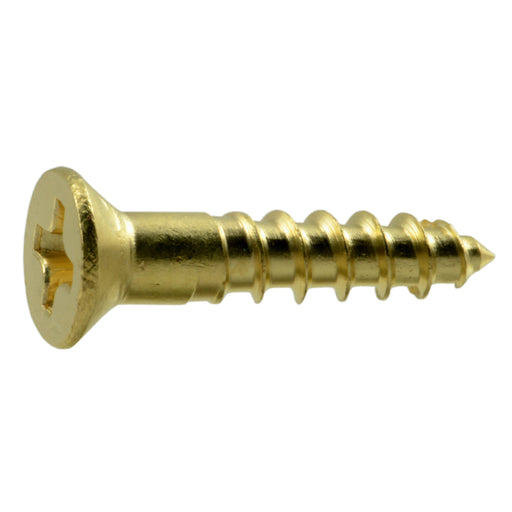 #5 x 5/8" Brass Phillips Flat Head Wood Screws