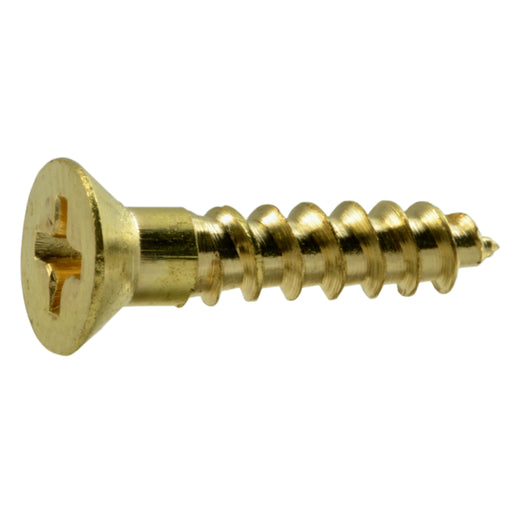 #7 x 3/4" Brass Phillips Flat Head Wood Screws