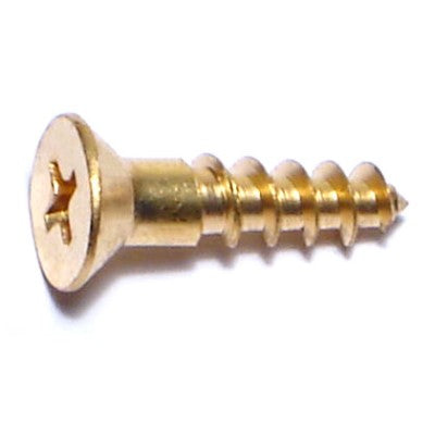 #9 x 3/4" Brass Phillips Flat Head Wood Screws