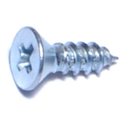 #4 x 3/8" Zinc Plated Steel Phillips Flat Head Sheet Metal Screws