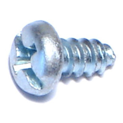 #7 x 3/8" Zinc Plated Steel Combo Pan Head Sheet Metal Screws