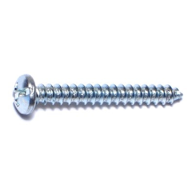 #7 x 1-1/4" Zinc Plated Steel Combo Pan Head Sheet Metal Screws