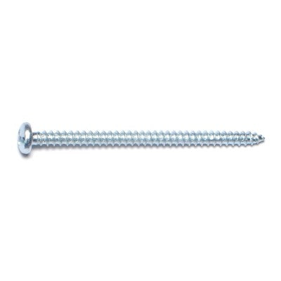 #8 x 2-1/2" Zinc Plated Steel Combo Pan Head Sheet Metal Screws