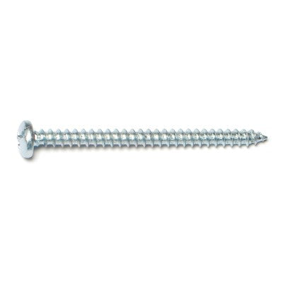 #10 x 2-1/2" Zinc Plated Steel Combo Pan Head Sheet Metal Screws