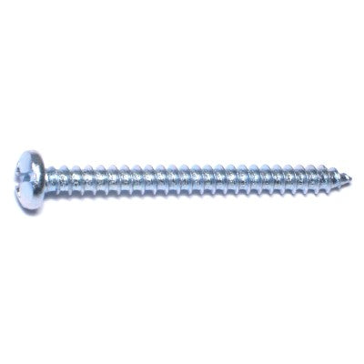 #12 x 2-1/2" Zinc Plated Steel Combo Pan Head Sheet Metal Screws