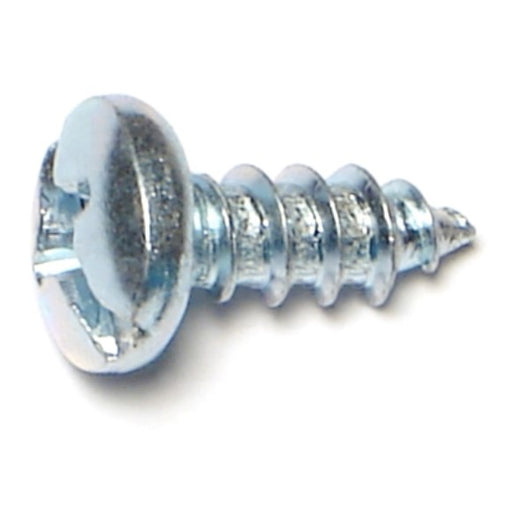 #14 x 5/8" Zinc Plated Steel Combo Pan Head Sheet Metal Screws