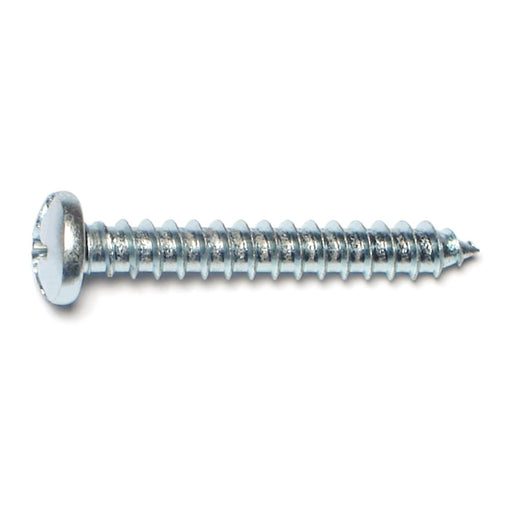 #14 x 1-3/4" Zinc Plated Steel Combo Pan Head Sheet Metal Screws