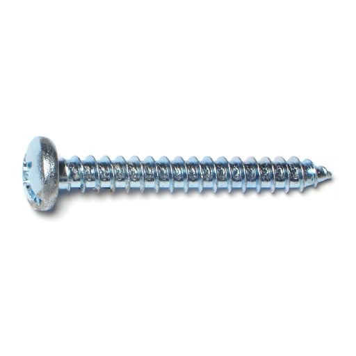 #14 x 2" Zinc Plated Steel Combo Pan Head Sheet Metal Screws