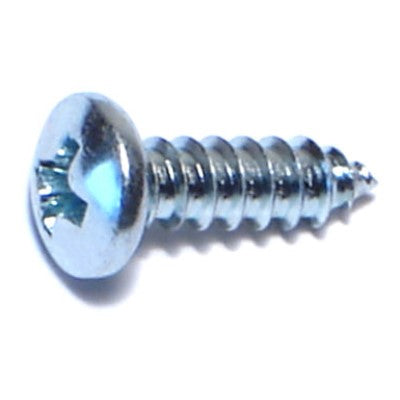 #7 x 1/2" Zinc Plated Steel Phillips Pan Head Sheet Metal Screws