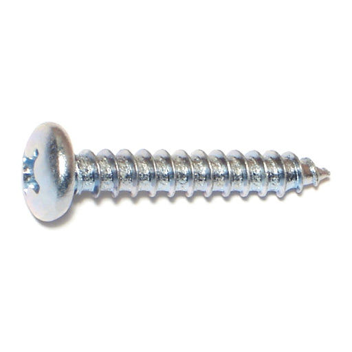 #14 x 1-1/2" Zinc Plated Steel Phillips Pan Head Sheet Metal Screws