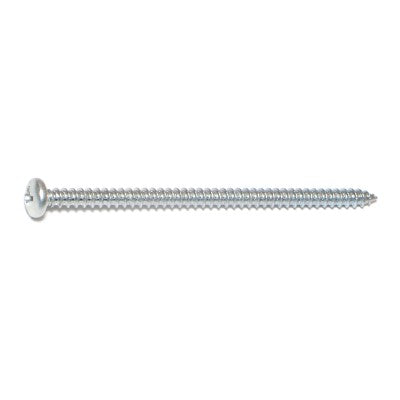 #8 x 3" Zinc Plated Steel Phillips Pan Head Sheet Metal Screws