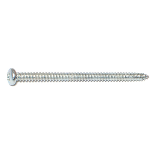 #10 x 3" Zinc Plated Steel Phillips Pan Head Sheet Metal Screws