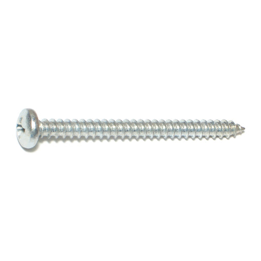 #14 x 3" Zinc Plated Steel Phillips Pan Head Sheet Metal Screws