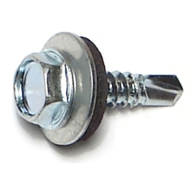 #10-16 x 3/4" Zinc Plated Steel Hex Bonded Washer Head Self-Drilling Screws