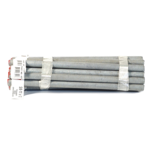 5/8"-11 x 12" Galvanized Grade 2 Steel Coarse Thread Threaded Rods