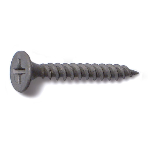 #6 x 1-1/8" Black Phosphate Steel Fine Thread Phillips Bugle Head Drywall Screws