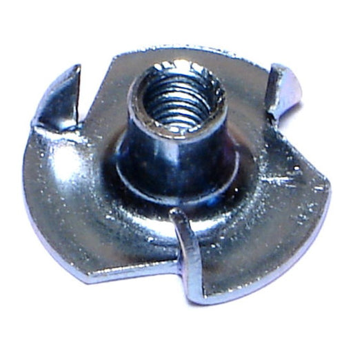 #10-32 Zinc Plated Steel Fine Thread Pronged Tee Nuts