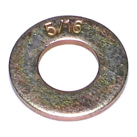 5/16" x 11/32" x 11/16" Zinc Plated Grade 8 Steel SAE Flat Washers