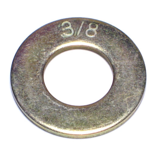 3/8" x 13/32" x 13/16" Zinc Plated Grade 8 Steel SAE Flat Washers