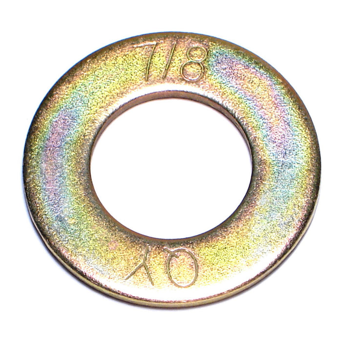 7/8" x 15/16" x 1-3/4" Zinc Plated Grade 8 Steel SAE Flat Washers