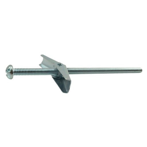 1/4"-20 x 6" Zinc Plated Steel Coarse Thread Slotted Round Head Toggle Bolts