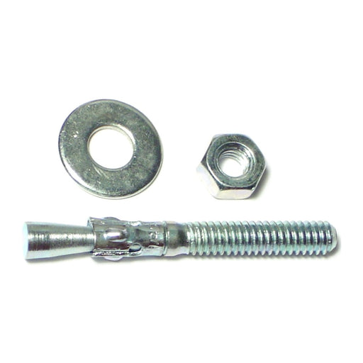 1/4" x 2-1/4" Zinc Plated Steel Concrete Wedge Stud Anchor Bolts