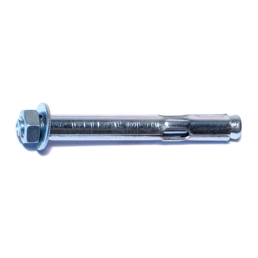 5/16" x 2-1/2" Zinc Plated Steel Hex Nut Sleeve Anchors