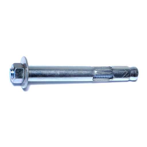 1/2" x 4" Zinc Plated Steel Hex Nut Sleeve Anchors