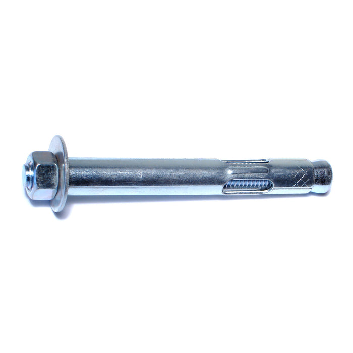 1/2" x 4" Zinc Plated Steel Hex Nut Sleeve Anchors