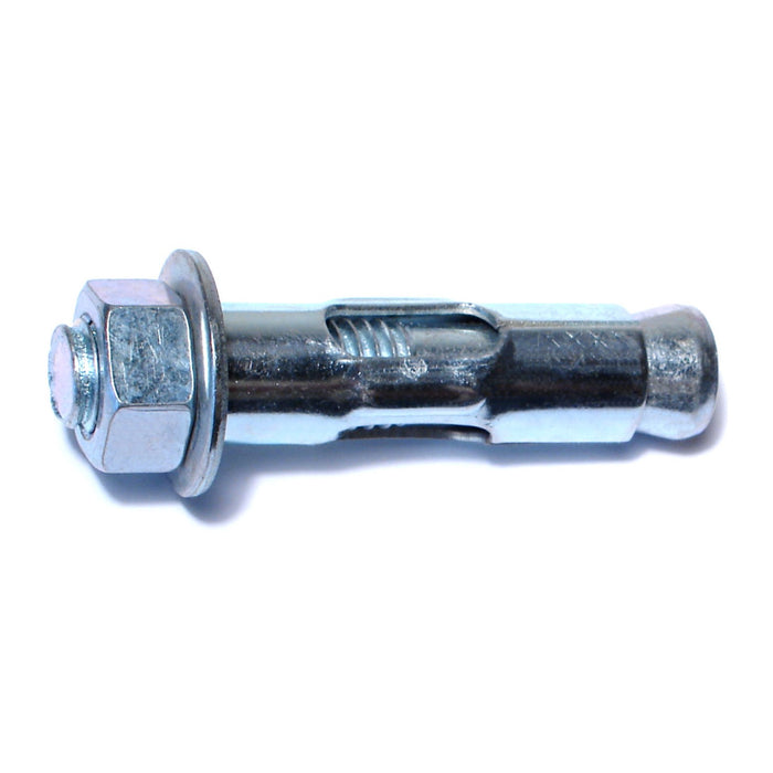 5/8" x 2-1/4" Zinc Plated Steel Hex Nut Sleeve Anchors