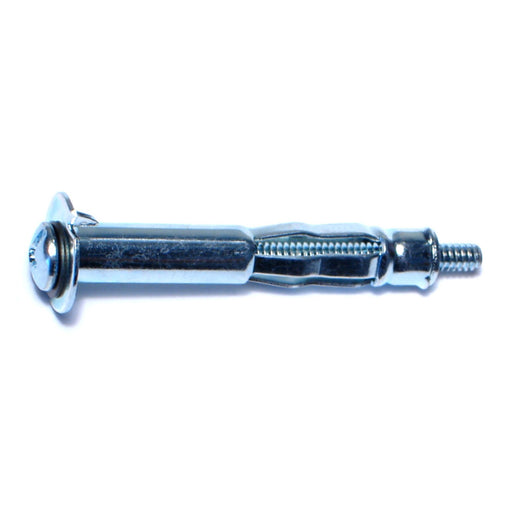 1/8"-32 Zinc Plated Steel Coarse Thread Long Pan Head Hollow Wall Anchors