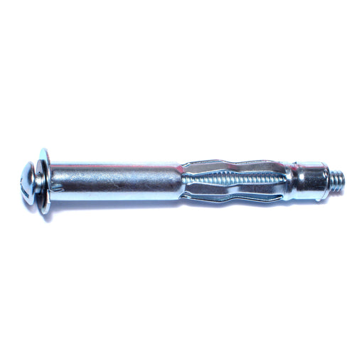 1/4"-20 Zinc Plated Steel Coarse Thread Extra Long Pan Head Hollow Wall Anchors