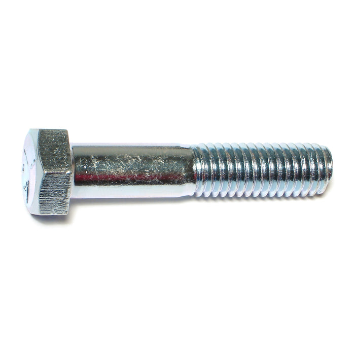 1/2"-13 x 2-1/2" Zinc Plated Grade 5 Steel Coarse Thread Hex Cap Screws