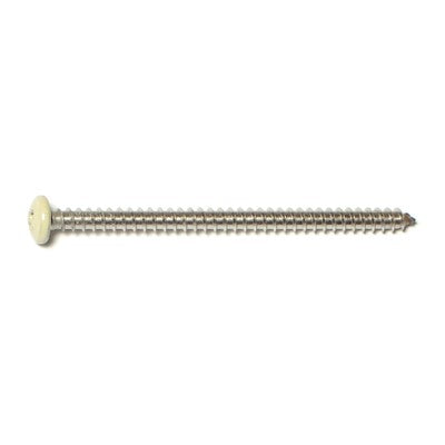 #8 x 2-1/2" 18-8 Stainless Steel Phillips Pan Head Sheet Metal Screws