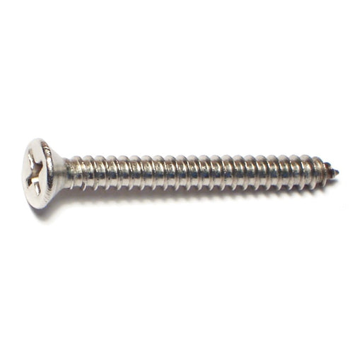 #8 x 1-1/2" 18-8 Stainless Steel Phillips Flat Head Sheet Metal Screws