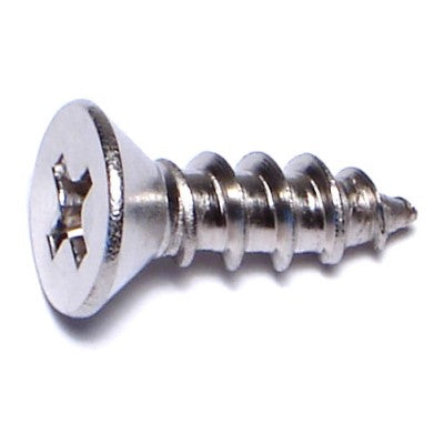 #10 x 5/8" 18-8 Stainless Steel Phillips Flat Head Sheet Metal Screws