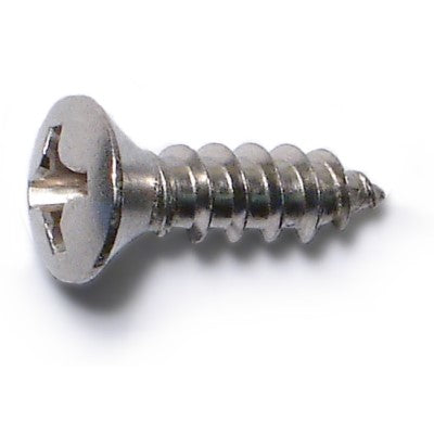 #6 x 1/2" 18-8 Stainless Steel Phillips Oval Head Sheet Metal Screws