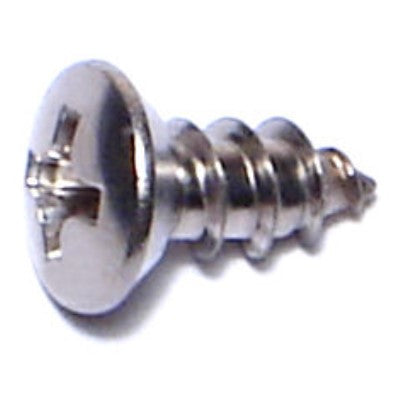 #8 x 3/8" 18-8 Stainless Steel Phillips Oval Head Sheet Metal Screws