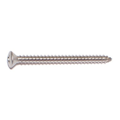 #8 x 2" 18-8 Stainless Steel Phillips Oval Head Sheet Metal Screws