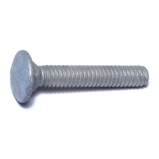 1/4"-20 x 1-1/2" Hot Dip Galvanized Grade 2 / A307 Steel Coarse Thread Carriage Bolts