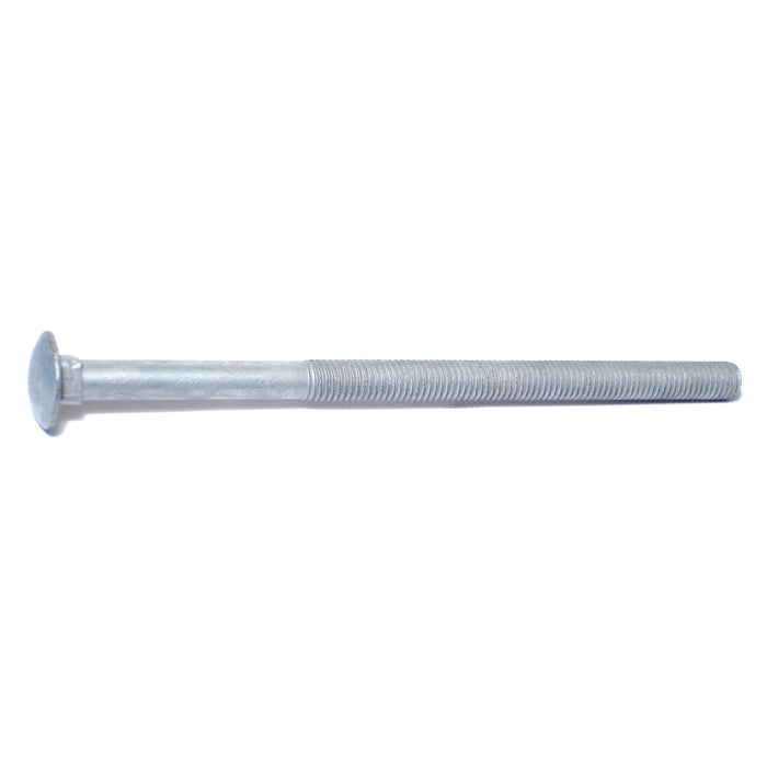 1/2"-13 x 9" Hot Dip Galvanized Grade 2 / A307 Steel Coarse Thread Carriage Bolts