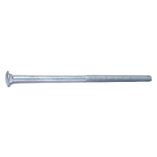 1/2"-13 x 12" Hot Dip Galvanized Grade 2 / A307 Steel Coarse Thread Carriage Bolts