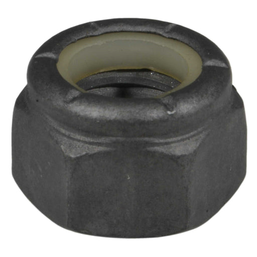 7/16"-14 Black Phosphate Grade 2 Steel Coarse Thread Nylon Insert Lock Nuts