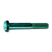 1/4"-20 x 2" Green Rinsed Zinc Plated Grade 5 Steel Coarse Thread Hex Cap Screws