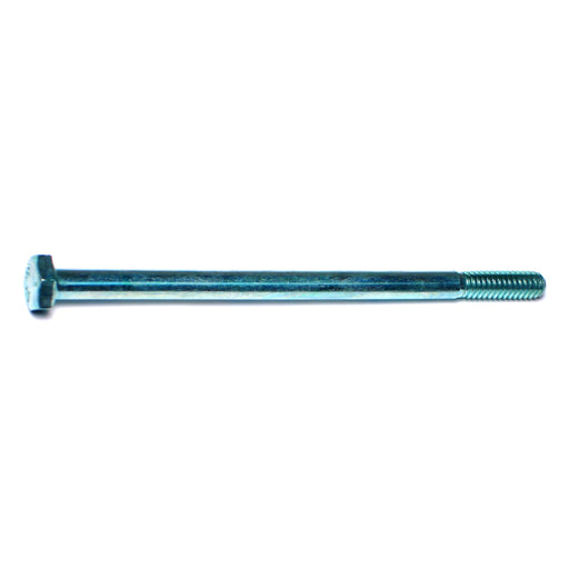 1/4"-20 x 4-1/2" Green Rinsed Zinc Plated Grade 5 Steel Coarse Thread Hex Cap Screws