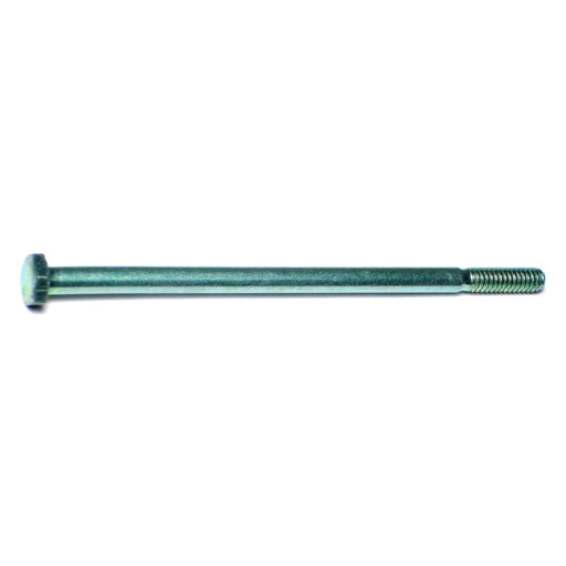 1/4"-20 x 5" Green Rinsed Zinc Plated Grade 5 Steel Coarse Thread Hex Cap Screws