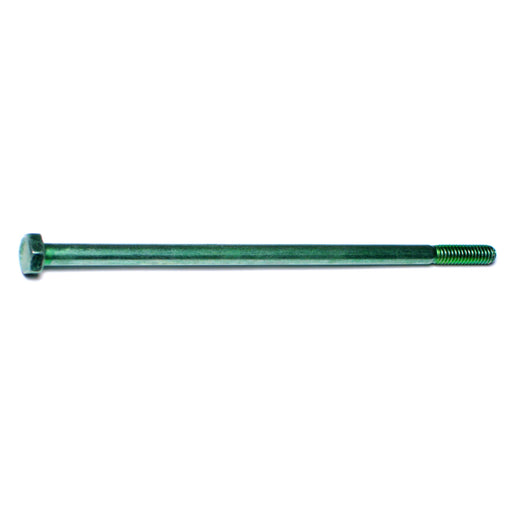 1/4"-20 x 6" Green Rinsed Zinc Plated Grade 5 Steel Coarse Thread Hex Cap Screws