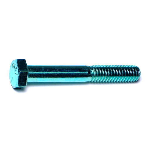 5/16"-18 x 2-1/4" Green Rinsed Zinc Plated Grade 5 Steel Coarse Thread Hex Cap Screws