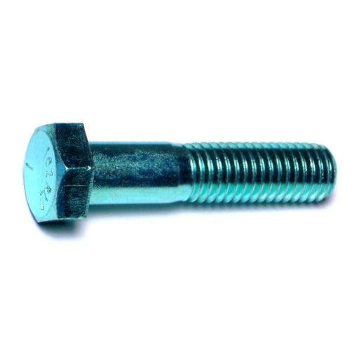 1/2"-13 x 2-1/4" Green Rinsed Zinc Plated Grade 5 Steel Coarse Thread Hex Cap Screws