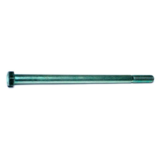 1/2"-13 x 9" Green Rinsed Zinc Plated Grade 5 Steel Coarse Thread Hex Cap Screws